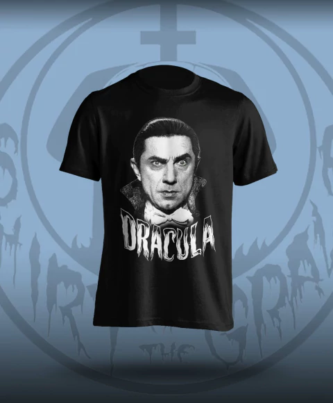 Drácula de Tod Browning, Karl Freund com Bela Lugosi de 1931 - Camiseta Preta Tradicional e Extra Grande
