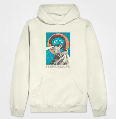 Cine Phenomena - Brain Damage - O Soro do Mal de Frank Henenlotter de 1988 Moletom Hoodie com capuz e bolsos - Shirt Of The Grave