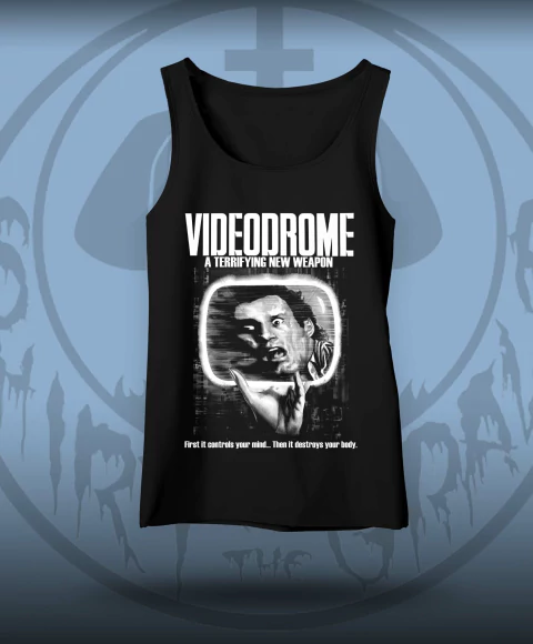 Camiseta Regata Preta Videodrome - A Síndrome do Vídeo de David Cronenberg de 1983 - comprar online