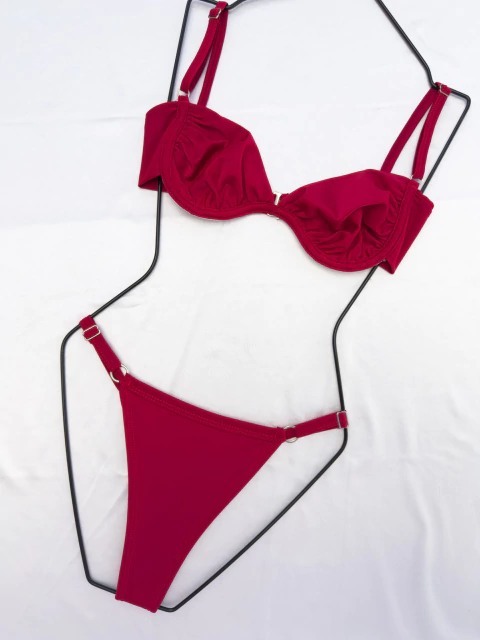 BIKINI ARO UMA ROJO OSCURO PREMIUM - comprar online