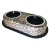 COMEDERO ACERO DOBLE ANIMAL PRINT