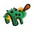 GIGWI DURASPIKES RABBIT GREEN - comprar online