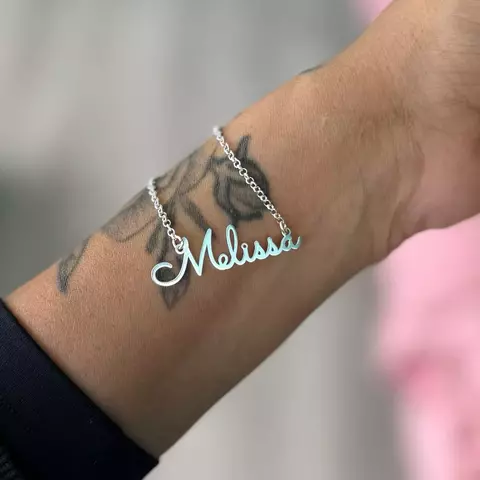 COLAR NOME PERSONALIZADO CURSIVA NO ELO PORTUGUÊS - comprar online