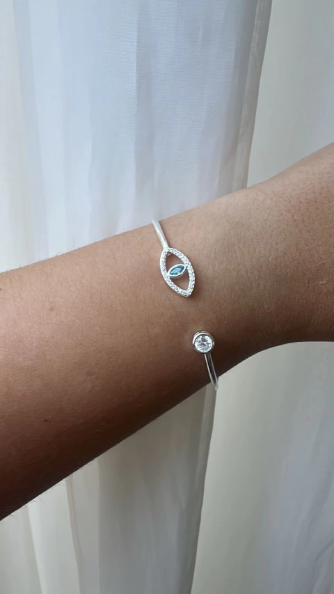 BRACELETE OLHO GREGO CRAVEJADO