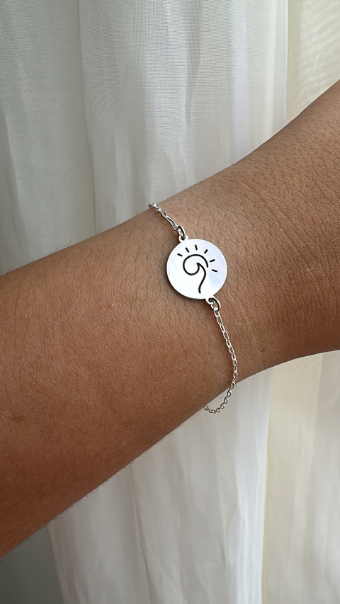PULSEIRA MEDALHA ONDA E SOL