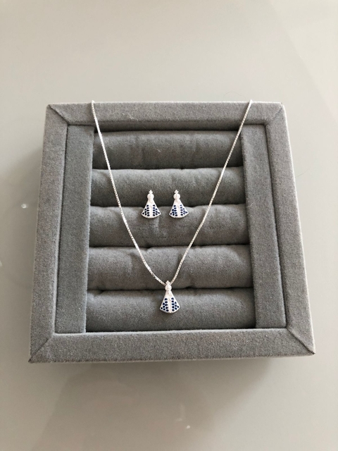 KIT NOSSA SENHORA CRAVEJADO AZUL