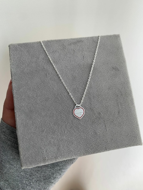COLAR TIFFANY & CO - CORAÇÃO CARMIM