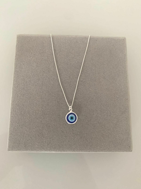 COLAR OLHO GREGO AZUL ESCURO
