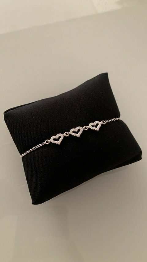 PULSEIRA 3 CORAÇÕES CRAVEJADOS MINI