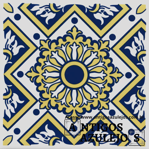 Azulejo Português - Colonial 15,4x15,4 Ref : AC61