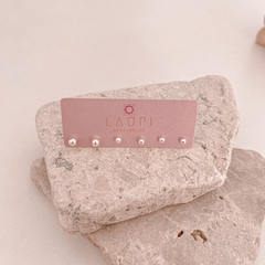 Trio Brincos Bolinhas