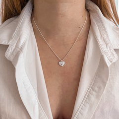 Colar Coração Borda Cravejada - comprar online