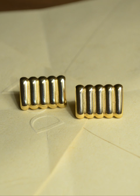 Brinco Banhado a Ouro Sulco - comprar online