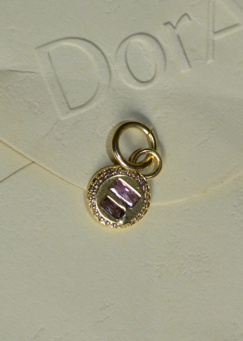 Pingente Charm Banhado a Ouro Blush & Lilac - comprar online