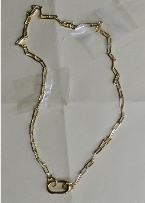 Corrente Banhada a Ouro Cartier com Mosquetão 40cm - comprar online