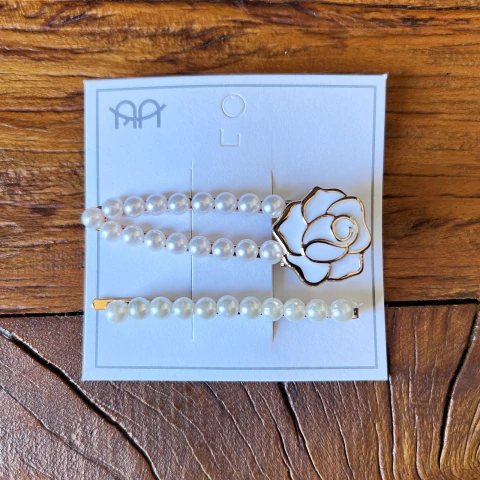 Duo Presilhas Pérolas Gota