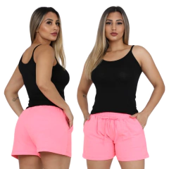 Short Feminino Em Moletinho Com Bolso - Rocha Forte Modas
