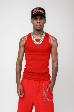 Regata Masculina Canelada Americana Slim Estilo Rapper - loja online