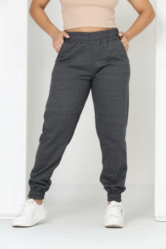 Calça Moletom Feminina Jogger Flanelada Cintura Alta