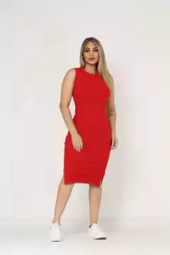 Vestido Regatinha Tubinho Com Fenda Luxuoso - loja online