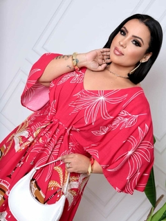 Vestido Plus Size Midi Soltinho com Estampa/Liso - Rocha Forte Modas