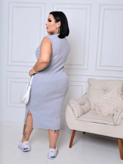 Vestido Regatinha Tubinho Com Fenda Luxuoso - loja online