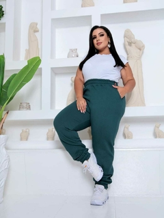 Calças Moletom Feminina Basica Tradicional Lisa Adulto - Rocha Forte Modas