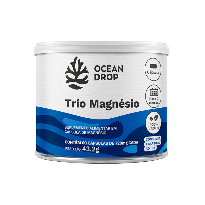 TRIO MAGNÉSIO (60 CAPS 720MG) - OCEAN DROP
