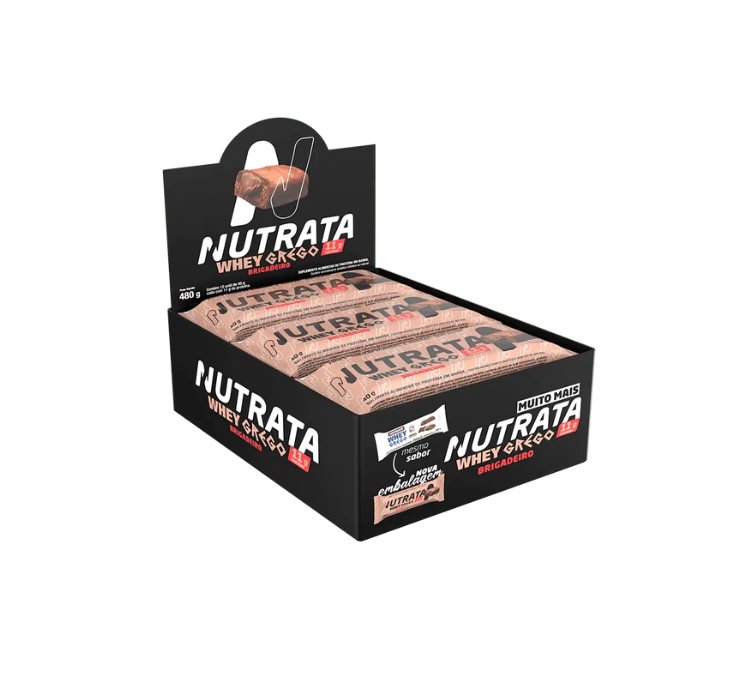 WHEY GREGO BAR BRIGADEIRO (CAIXA COM 12 UN.) - NUTRATA