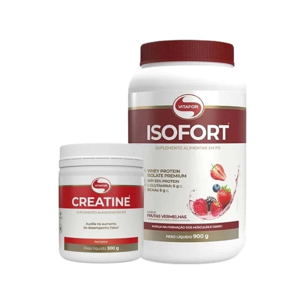 COMBO: 1 CREATINE 300G + 1 ISOFORT 900G - VITAFOR