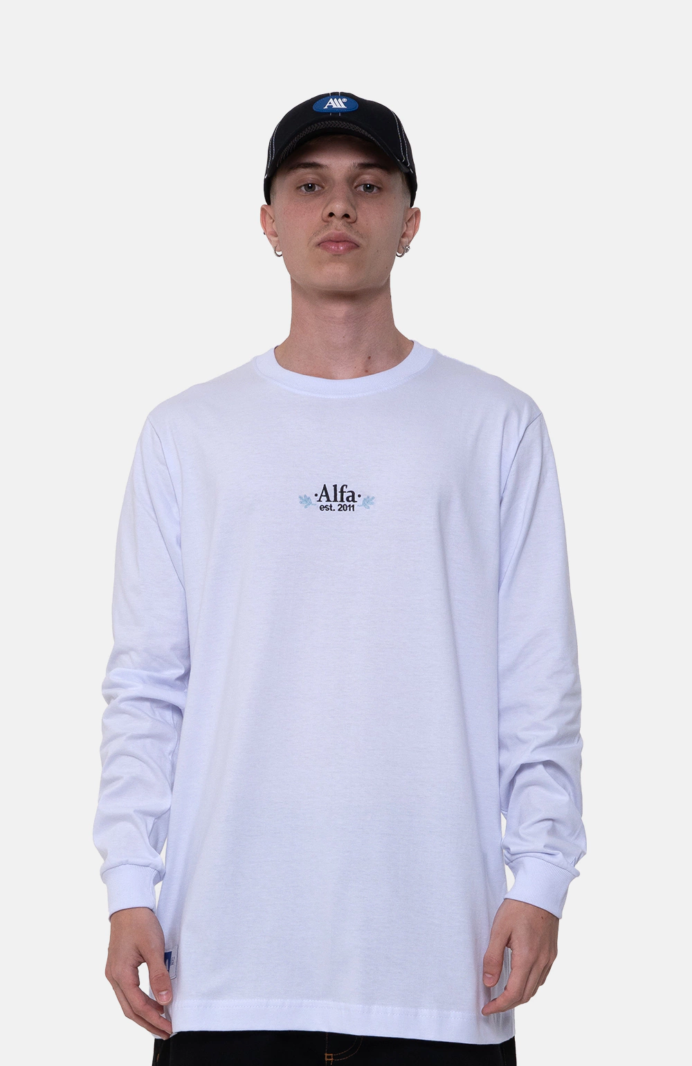 Camiseta Manga Longa Alfa Skate Leaf - Branca