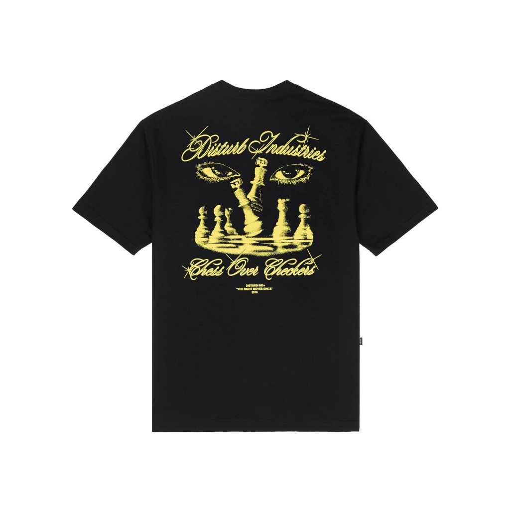 Camiseta Disturb Chess Over Checkers - Preta