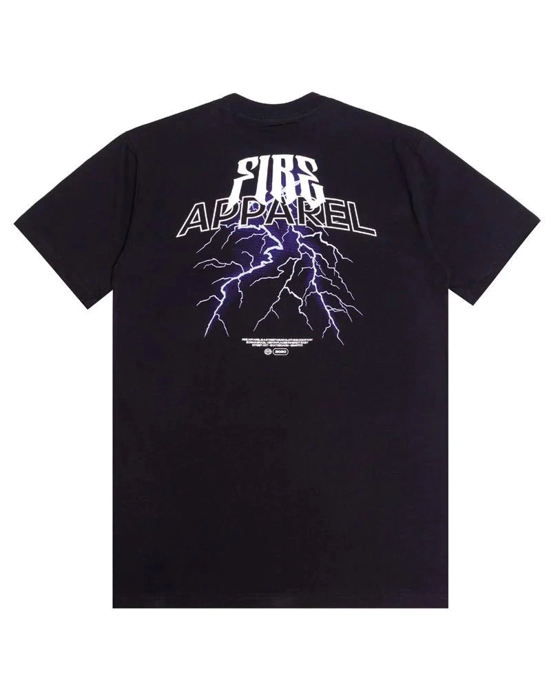 Camiseta Fire Purple Lightning - Preta