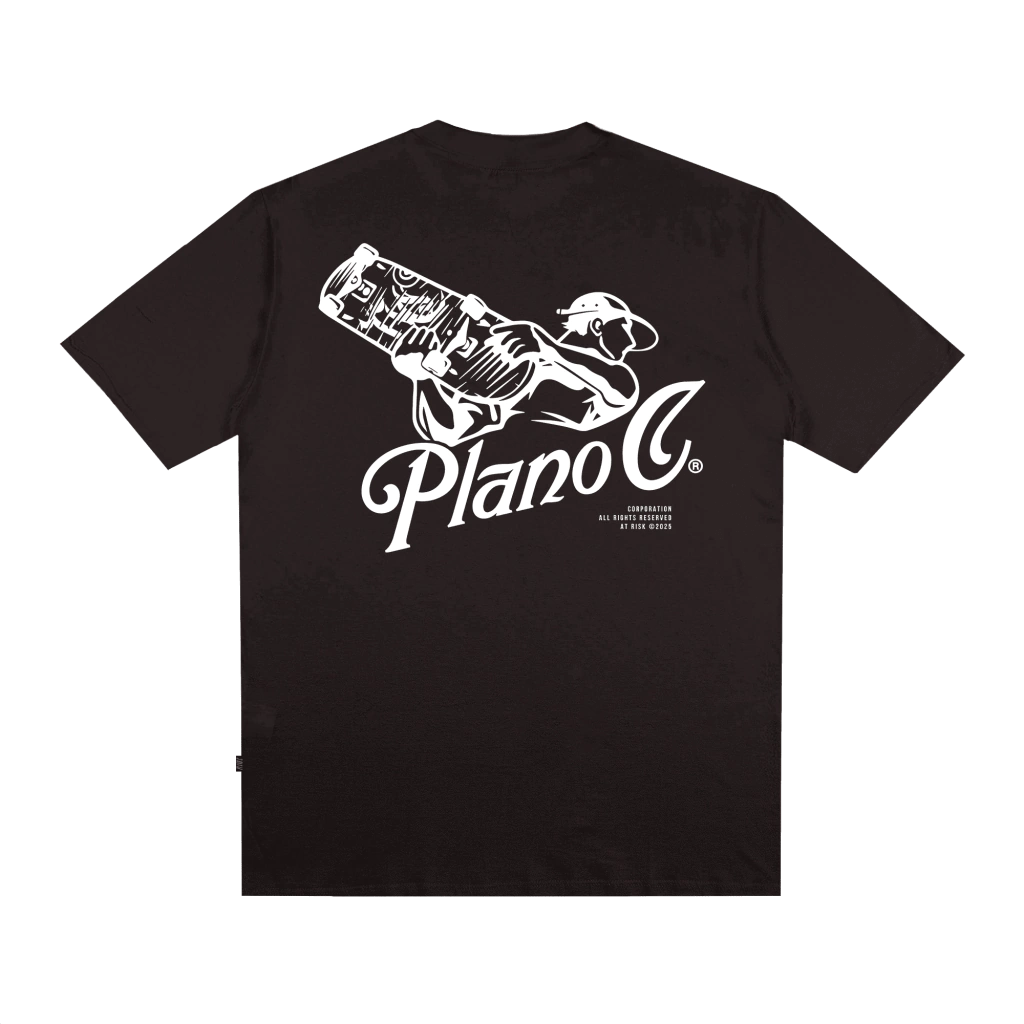Camiseta Plano C Skate Attack - Marrom