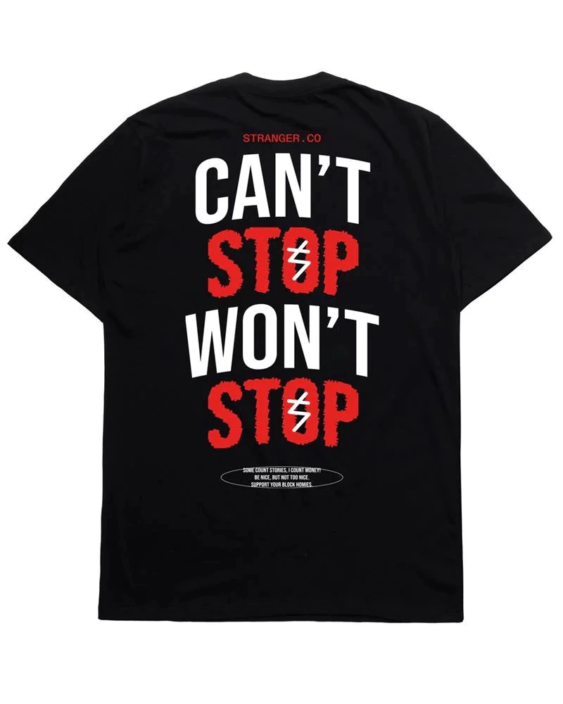 Camiseta Stranger Cant't Stop - Preta