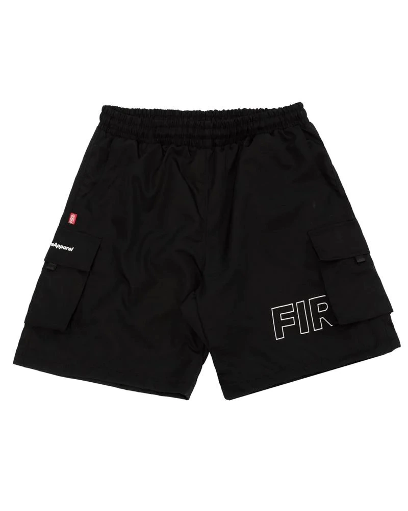 Bermuda Fire Rip Stop Forrada 'F' Logo - Preta