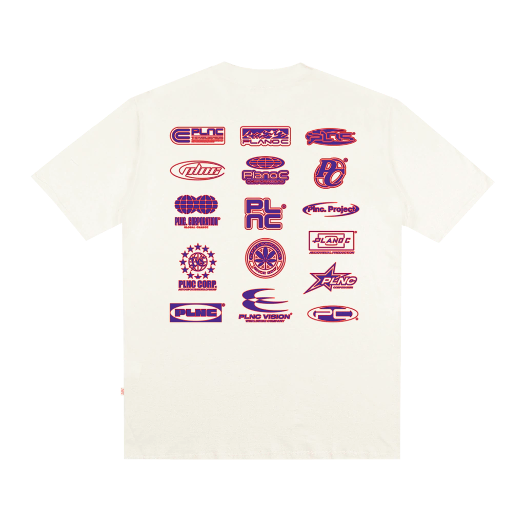 Camiseta Plano C Logos - Off White