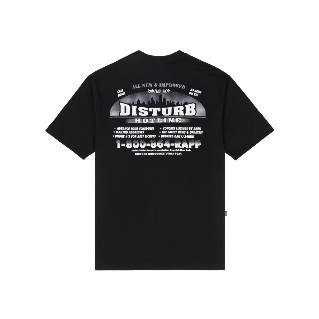 Camiseta Disturb Hotline - Preta
