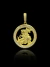 Pingente São Jorge Vazado Redondo Cravejado Com Pedras Zircônias - Banho Ouro 18k