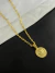 Corrente Cartier Cadeado Fecho Canhão (3,5mm) + Pingente Leão Tribo de Judá - Banho Ouro 18k