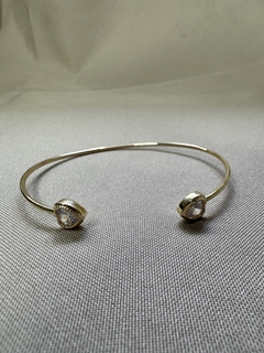 Bracelete Coração Zircônia Dourado