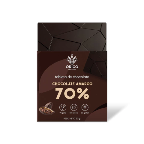 Chocolate amargo al 70% - sin azúcar - comprar online