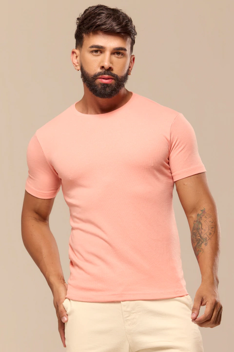 T-shirt de ribana lisa