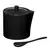 AÇUCAREIRO PRETO 300ML C/COLHER PORCELANA MANHATTAN PCLN202/PT na internet