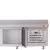Balcão refrigerado horizontal com duas portas, modelo RED Chameleon BRP15 da Gelopar, em aço inox com porta aberta mostrando interior ventilado