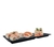 TRAVESSA RETANGULAR DE PEIXE 33X10,8 CM MELAMINA PRETA 30002