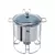 Rechaud Savoy de inox com tampa de vidro e capacidade de 4,5 litros da marca Brinox