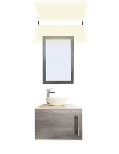 Gabinete De Baño Para Lavabo AGNES Con Lampara Y Espejo - tienda en línea