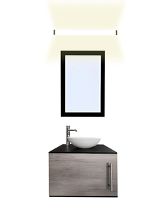 Gabinete De Baño Para Lavabo AGNES Con Lampara Y Espejo - Decomobil