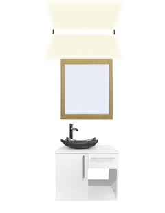 Gabinete Para Baño Con Lavabo AGATHA Con Lampara Y Espejo - tienda en línea